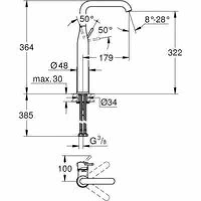 Смеситель для раковины GROHE Essence, XL-size, темный графит матовый (32901AL1) Смеситель для раковины GROHE Essence, XL-size, темный графит матовый (32901AL1)