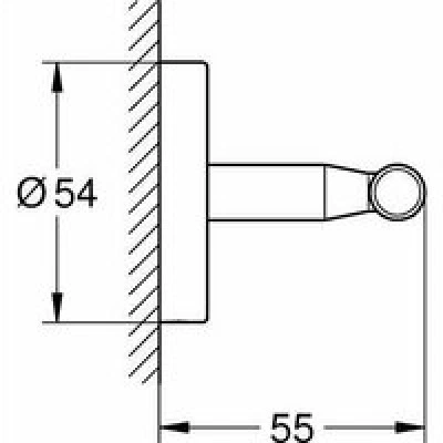 Крючок для банного халата, GROHE BauCosmopolitan, хром, (40461001) Крючок для банного халата, GROHE BauCosmopolitan, хром, (40461001)