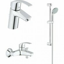 Готовый комплект для ванной комнаты GROHE Eurosmart, хром (124446)