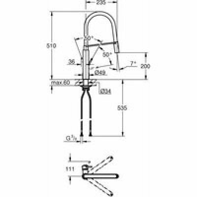 Смеситель для кухни GROHE Concetto профессиональный, суперсталь (31491DC0) Смеситель для кухни GROHE Concetto профессиональный, суперсталь (31491DC0)