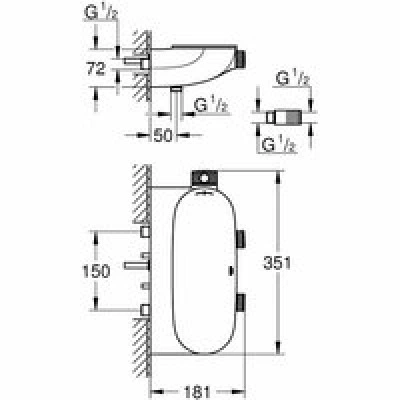 Внешняя часть термостата для душа GROHE Grohtherm SmartControl, хром (34714000) Внешняя часть термостата для душа GROHE Grohtherm SmartControl, хром (34714000)