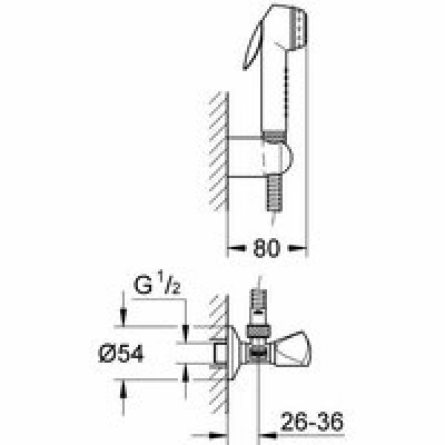Набор для гигиенического душа GROHE Tempesta-F Trigger Spray 30, 1250 мм, белый/хром (27813IL0) Набор для гигиенического душа GROHE Tempesta-F Trigger Spray 30, 1250 мм, белый/хром (27813IL0)