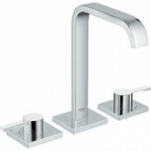 Смеситель для раковины GROHE Allure двухвентильный на 3 отверстия, с донным клапаном, хром (20188000)