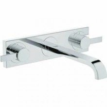 Внешняя часть смесителя для раковины GROHE Allure на 3 отверстия, вынос 220 мм, хром (20193000)