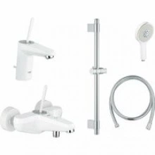 Готовый комплект для ванной комнаты GROHE Eurodisc Joy, белая луна (NB0023)