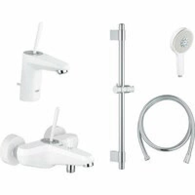 Готовый комплект для ванной комнаты GROHE Eurodisc Joy, белая луна (NB0023)