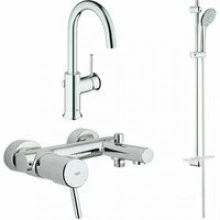 Готовый комплект для ванной комнаты GROHE BauClassic, хром (NB0024)