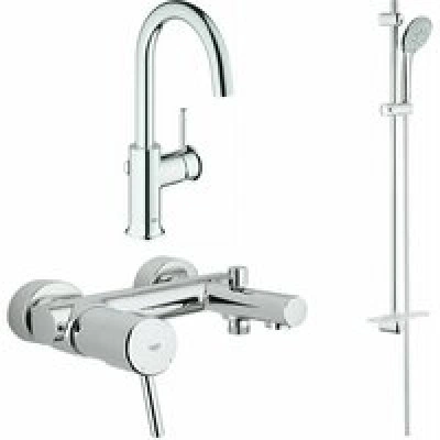 Готовый комплект для ванной комнаты GROHE BauClassic, хром (NB0024) Готовый комплект для ванной комнаты GROHE BauClassic, хром (NB0024)