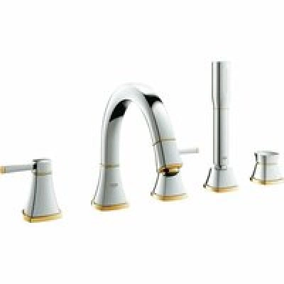 Смеситель для ванны GROHE Grandera двухвентильный, на 5 отверстий, на край ванны, хром/золото (19919IG0) Смеситель для ванны GROHE Grandera двухвентильный, на 5 отверстий, на край ванны, хром/золото (19919IG0)