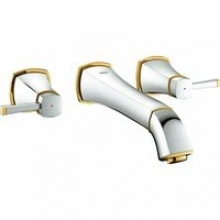 Внешняя часть смесителя для раковины GROHE Grandera, M-Size, хром/золото (20415IG0)