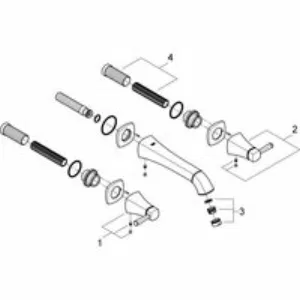 Внешняя часть смесителя для раковины GROHE Grandera, M-Size, хром/золото (20415IG0) Внешняя часть смесителя для раковины GROHE Grandera, M-Size, хром/золото (20415IG0)