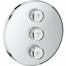 Внешняя часть переключателя потоков GROHE Grohtherm SmartControl на 3 положения, круглая, хром (29122000)