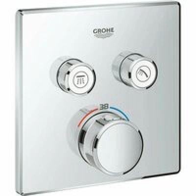 Внешняя часть термостата для душа GROHE Grohtherm SmartControl на 2 потребителя, хром (29124000) Внешняя часть термостата для душа GROHE Grohtherm SmartControl на 2 потребителя, хром (29124000)