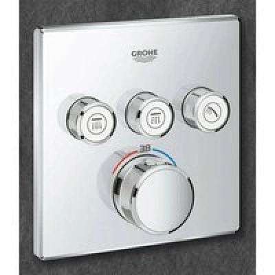 Внешняя часть термостата для душа GROHE Grohtherm SmartControl на 3 потребителя, хром (29126000) Внешняя часть термостата для душа GROHE Grohtherm SmartControl на 3 потребителя, хром (29126000)