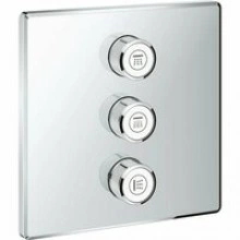 Внешняя часть переключателя потоков GROHE Grohtherm SmartControl на 3 положения, квадратная, хром (29127000)