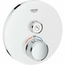 Внешняя часть термостата для душа GROHE Grohtherm SmartControl на 1 потребителя, белая луна (29150LS0)
