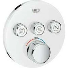 Внешняя часть термостата для душа GROHE Grohtherm SmartControl на 3 потребителя, белая луна (29904LS0)
