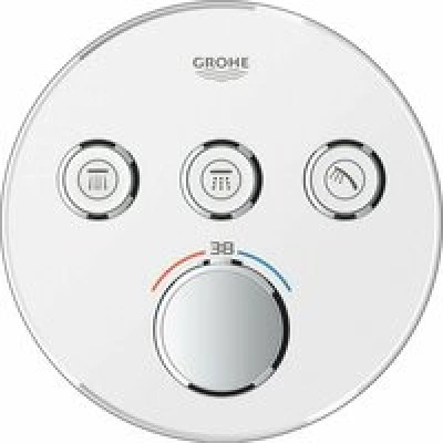 Внешняя часть термостата для душа GROHE Grohtherm SmartControl на 3 потребителя, белая луна (29904LS0) Внешняя часть термостата для душа GROHE Grohtherm SmartControl на 3 потребителя, белая луна (29904LS0)