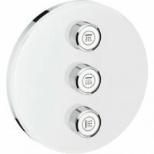 Внешняя часть переключателя потоков GROHE Grohtherm SmartControl на 3 положения, круглая, белая луна (29152LS0)
