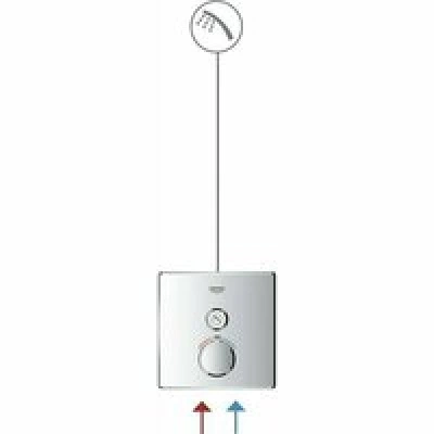 Внешняя часть термостата для душа GROHE Grohtherm SmartControl на 1 потребителя, белая луна (29153LS0) Внешняя часть термостата для душа GROHE Grohtherm SmartControl на 1 потребителя, белая луна (29153LS0)
