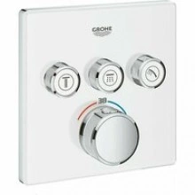 Внешняя часть термостата для душа GROHE Grohtherm SmartControl на 3 потребителя, белая луна (29157LS0)