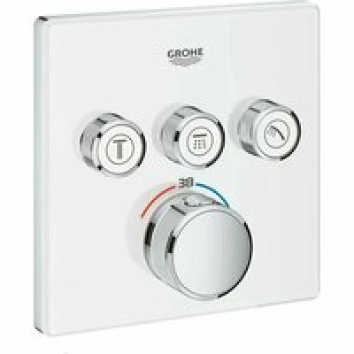 Внешняя часть термостата для душа GROHE Grohtherm SmartControl на 3 потребителя, белая луна (29157LS0)