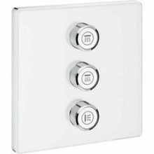 Внешняя часть переключателя потоков GROHE Grohtherm SmartControl на 3 положения, квадратная, белая луна (29158LS0)