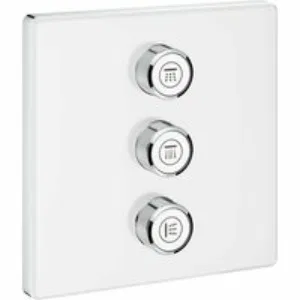Внешняя часть переключателя потоков GROHE Grohtherm SmartControl на 3 положения, квадратная, белая луна (29158LS0) Внешняя часть переключателя потоков GROHE Grohtherm SmartControl на 3 положения, квадратная, белая луна (29158LS0)
