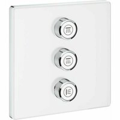 Внешняя часть переключателя потоков GROHE Grohtherm SmartControl на 3 положения, квадратная, белая луна (29158LS0) Внешняя часть переключателя потоков GROHE Grohtherm SmartControl на 3 положения, квадратная, белая луна (29158LS0)