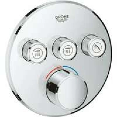 Внешняя часть смесителя для душа GROHE SmartControl круглая, на 3 потребителя, хром (29146000)
