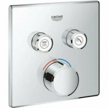 Внешняя часть смесителя для душа GROHE SmartControl квадратная, на 2 потребителя, хром (29148000)