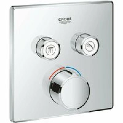 Внешняя часть смесителя для душа GROHE SmartControl квадратная, на 2 потребителя, хром (29148000) Внешняя часть смесителя для душа GROHE SmartControl квадратная, на 2 потребителя, хром (29148000)