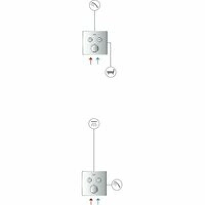 Внешняя часть смесителя для душа GROHE SmartControl квадратная, на 2 потребителя, хром (29148000) Внешняя часть смесителя для душа GROHE SmartControl квадратная, на 2 потребителя, хром (29148000)