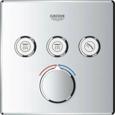 Внешняя часть смесителя для душа GROHE SmartControl квадратная, на 3 потребителя, хром (29149000) Внешняя часть смесителя для душа GROHE SmartControl квадратная, на 3 потребителя, хром (29149000)
