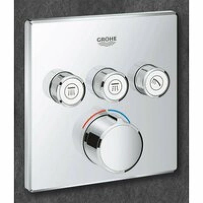 Внешняя часть смесителя для душа GROHE SmartControl квадратная, на 3 потребителя, хром (29149000) Внешняя часть смесителя для душа GROHE SmartControl квадратная, на 3 потребителя, хром (29149000)