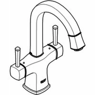 Смеситель для раковины GROHE Grandera, L-size, хром/золото (21107IG0) Смеситель для раковины GROHE Grandera, L-size, хром/золото (21107IG0)
